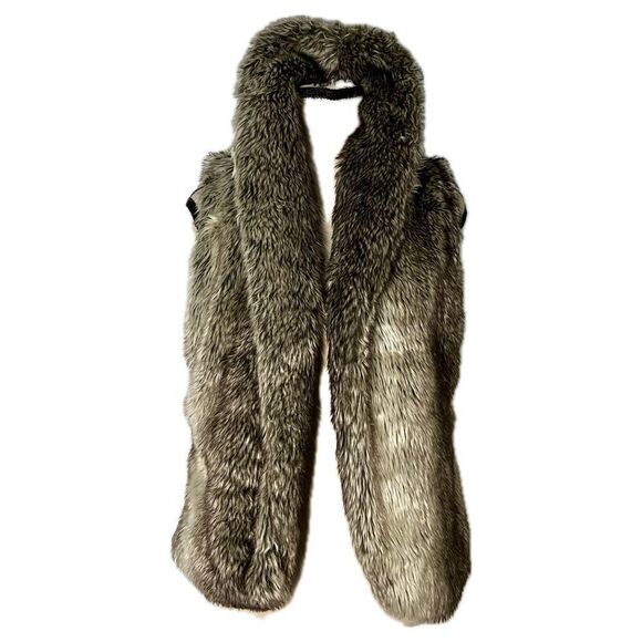 XXI Faux Fur Festival Vest‎ With Shawl Collar Women Size Small - Picture 1 of 8